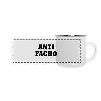 Anti facho - Mug panoramique émaillé - blanc - Devant
