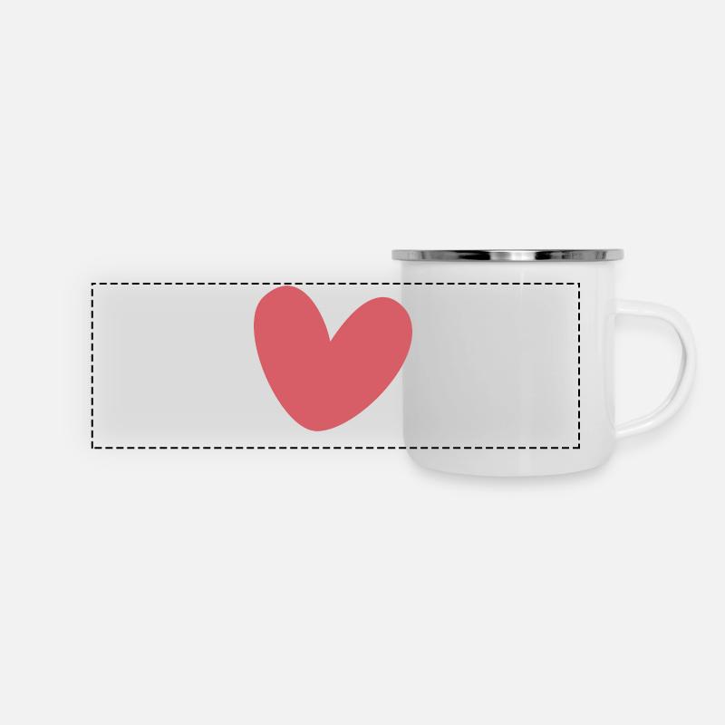 heart - Panoramic Camper Mug - white