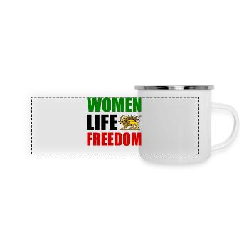 Women life freedom - Mug panoramique émaillé - blanc - Devant