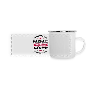 MÁTÉ PARFAIT - PRENOM MÁTÉ - Mug panoramique émaillé - blanc - Devant