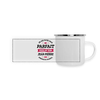JEAN-PIERRE PARFAIT - PRENOM JEAN-PIERRE - Mug panoramique émaillé - blanc - Devant