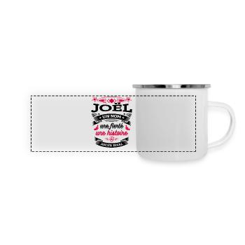 JOËL UN NOM UNE FIERTÉ AUCUN RIVAL - Mug panoramique émaillé - blanc - Devant