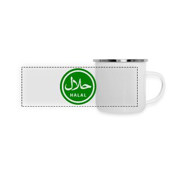 Halal - Panorama Emaille-Tasse - Weiß - Vorne