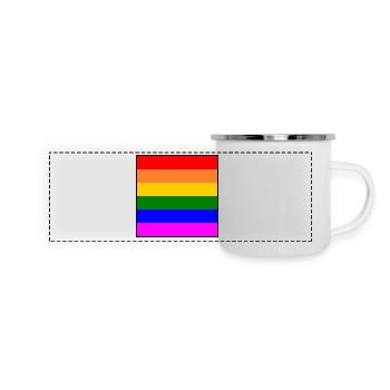 Lgbt - Panorama Emaille-Tasse - Weiß - Vorne