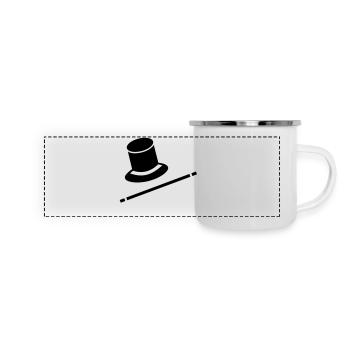 zauberer - Panorama Emaille-Tasse - Weiß - Vorne