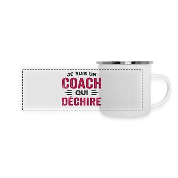 Je Suis Un Coach Qui Déchire Humour Cadeau - Mug panoramique émaillé - blanc - Devant