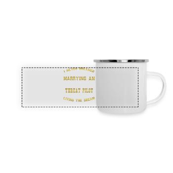 MARRY WIFE HUSAND SUPER SEXY THREAT PILOT - Panorama Emaille-Tasse - Weiß - Vorne
