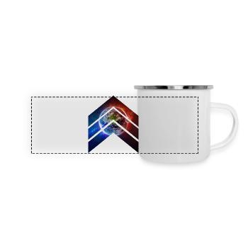 Earth Galaxy - Panorama Emaille-Tasse - Weiß - Vorne