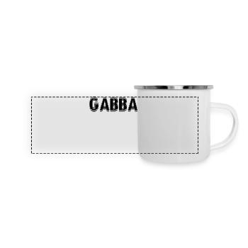Gabba, Techno, Musique, Fête, Fête, Danse - Mug panoramique émaillé - blanc - Devant