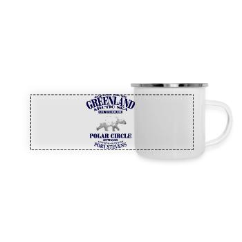 Greenland - Polar Bear - Grönland - Panorama Emaille-Tasse - Weiß - Vorne
