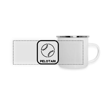 Pelote Basque Pelotari Sport Sportif - Mug panoramique émaillé - blanc - Devant