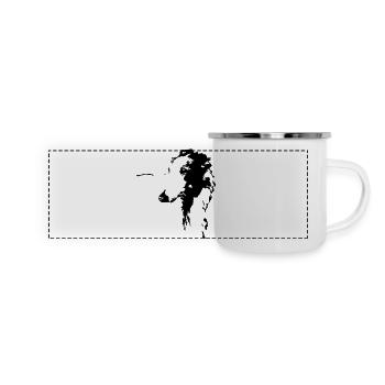 Borzoi head - Panoramic Camper Mug - white - Front