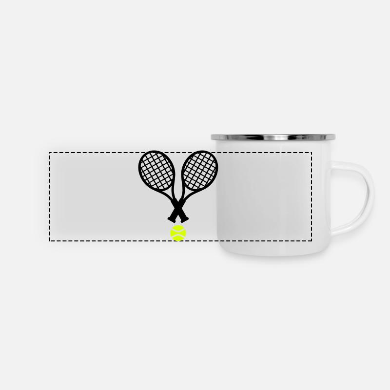 Tennis - Panoramic Camper Mug - white