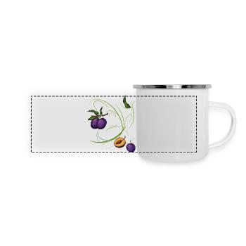 Prunes, fruit - Panoramic Camper Mug - white - Front