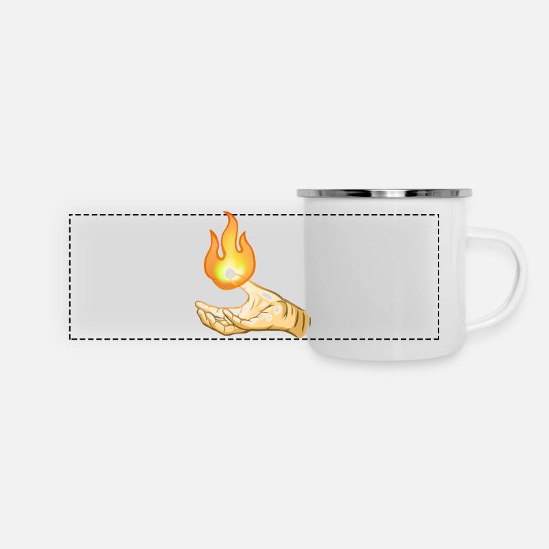 Flame - Panoramic Camper Mug - white