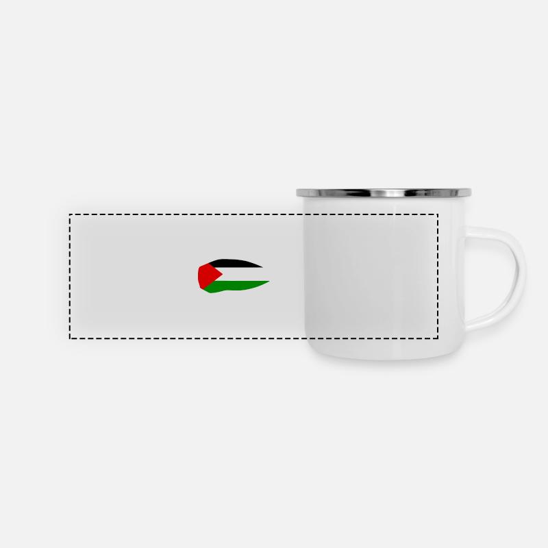 Free palestine Kufiya - Panoramic Camper Mug - white