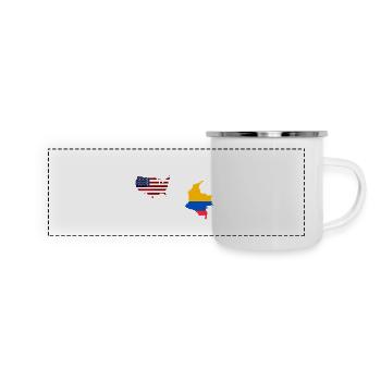 Distanz bedeutet so wenig, wenn jemand viel bedeutet - Panorama Emaille-Tasse - Weiß - Vorne