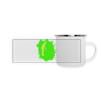 golf klecks - Panorama Emaille-Tasse - Weiß - Vorne