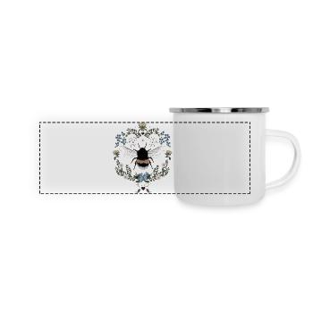 Bumblebee Flowers Bee - Panoramic Camper Mug - white - Front
