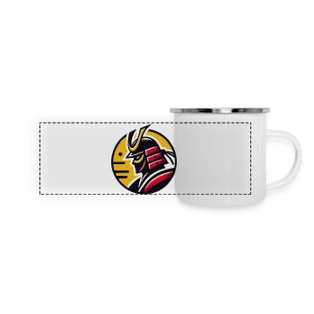 Yellow Samurai - Panoramic Camper Mug - white - Front
