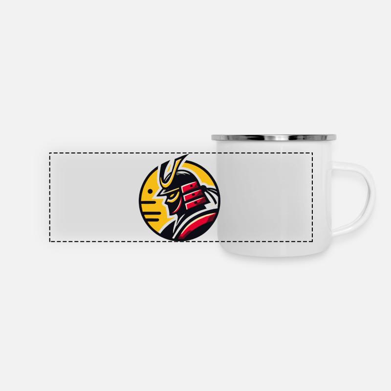 Yellow Samurai - Panoramic Camper Mug - white