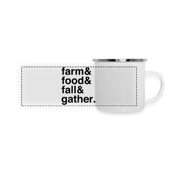 Farm Fresh Food and Fall Gathering - Panoramic Camper Mug - white - Front