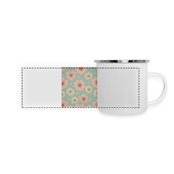 Floral wallpaper pattern - Panoramic Camper Mug - white - Front
