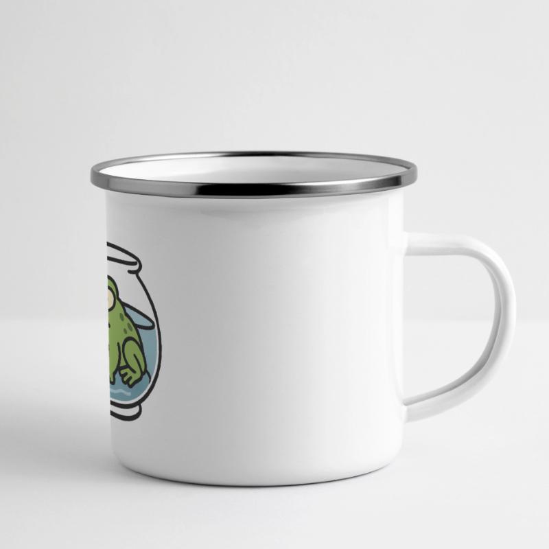 Frog in a Bowl Panoramic Camper Mug