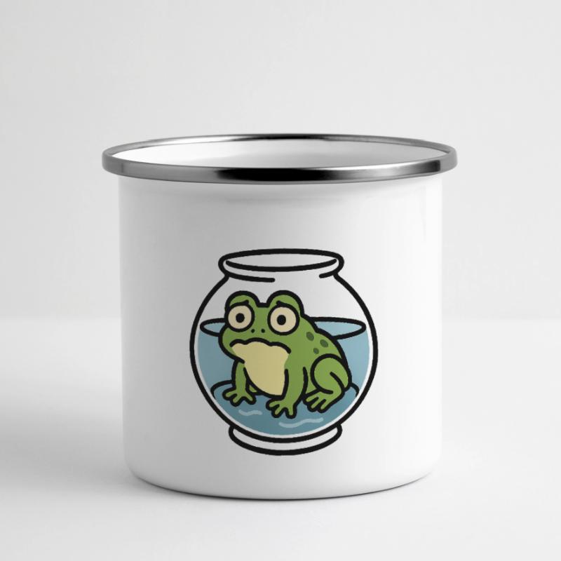 Frog in a Bowl Panoramic Camper Mug