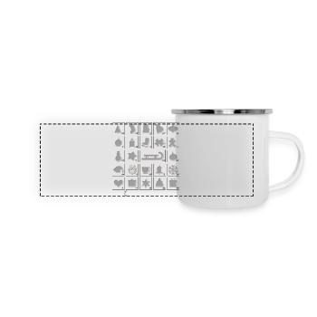 Calendrier de l’Avent (découpez la porte) - Mug panoramique émaillé - blanc - Devant