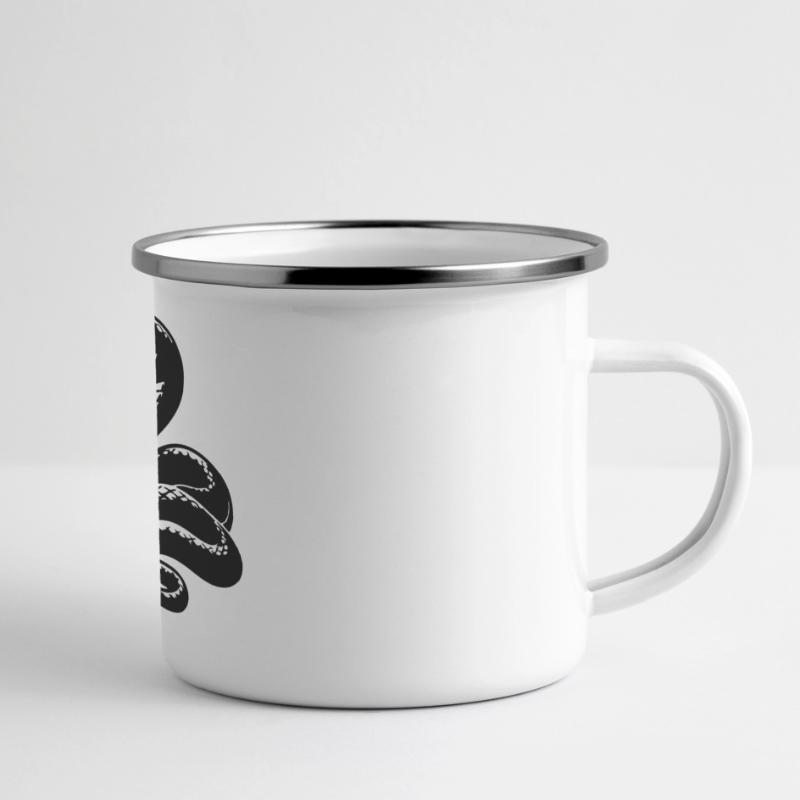 Silhouette du python serpent Mug panoramique émaillé