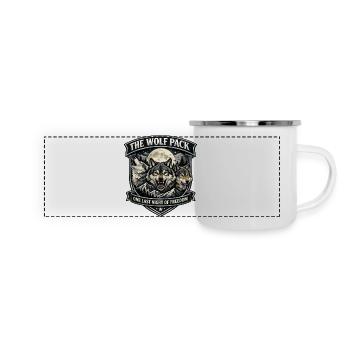 Wolfpack JGA: One Last Night of Freedom Emblem - Panorama Emaille-Tasse - Weiß - Vorne