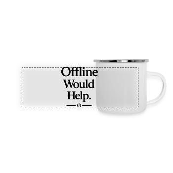 Offline Would Help - Panorama Emaille-Tasse - Weiß - Vorne