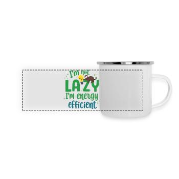 Lustiges Design für entspannte Lebensstile! - Panorama Emaille-Tasse - Weiß - Vorne
