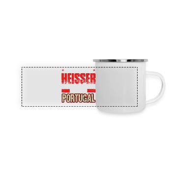 PORTUGAL - heiss - Panorama Emaille-Tasse - Weiß - Vorne