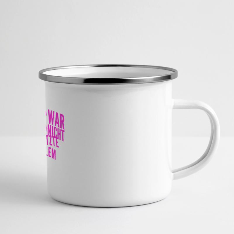vor dir steht ein Problemlöser Panorama Emaille-Tasse