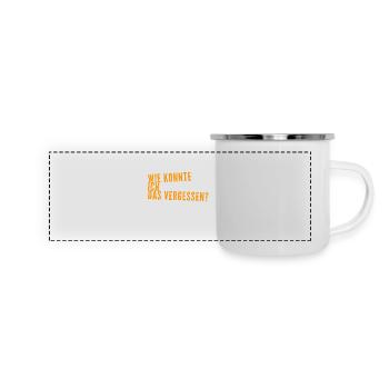 ich bin verwirrt - Panorama Emaille-Tasse - Weiß - Vorne
