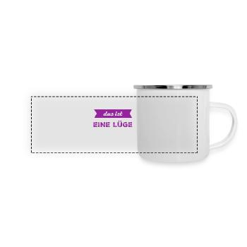 Lügen sind blöd - Panorama Emaille-Tasse - Weiß - Vorne