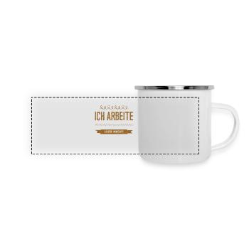 ich bin arbeitslos - Panorama Emaille-Tasse - Weiß - Vorne