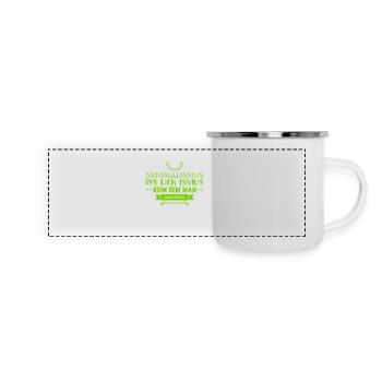 ich mag Minimalismus - Panorama Emaille-Tasse - Weiß - Vorne