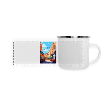 Covent Garden England Uk Reiseposter Souvenir - Panorama Emaille-Tasse - Weiß - Vorne