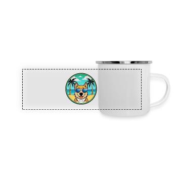Slovensky Kopov Dog Breed Cartoon Sunglasses Beach - Panoramic Camper Mug - white - Front