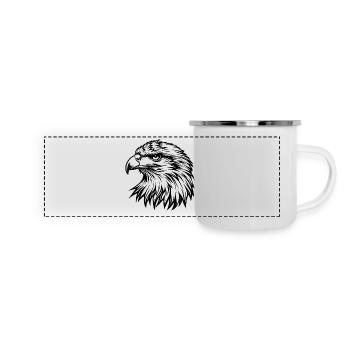 Eagle Eagle Head - Panoramic Camper Mug - white - Front