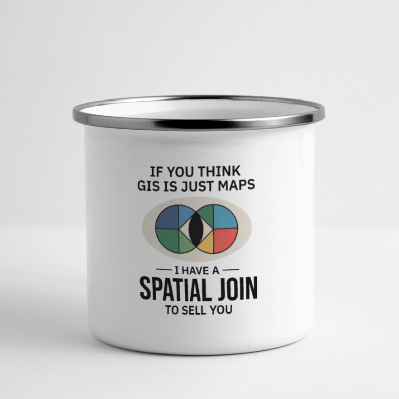 GIS Spatial Join Map Data Analysis Panoramic Camper Mug