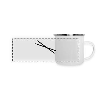 Drumsticks - Panorama Emaille-Tasse - Weiß - Vorne
