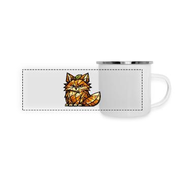 Orange Fox Cubism Version - Panoramic Camper Mug - white - Front