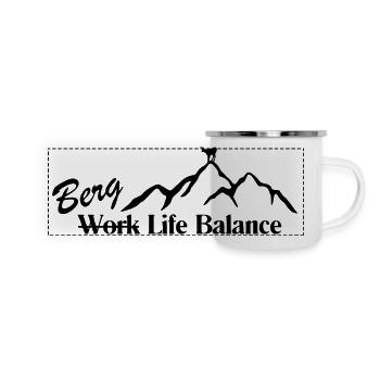 Mountain Life Balance - Panoramic Camper Mug - white - Front