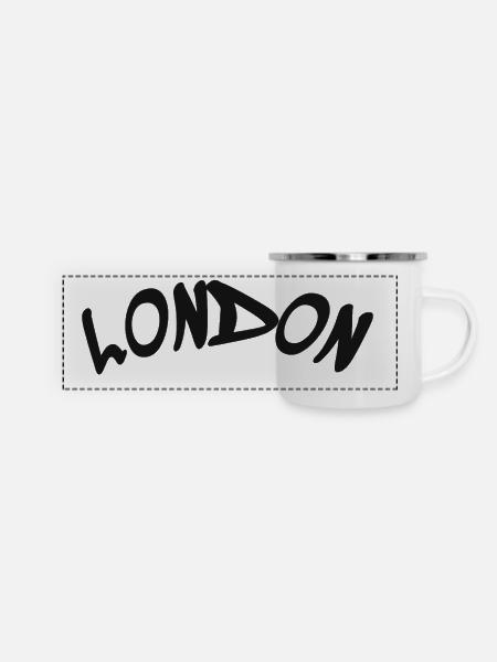 London - Great Britain - England - Panorama Emaille-Tasse - Weiß