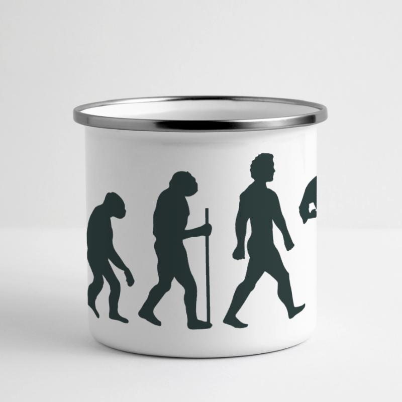 karate evolution Panorama Emaille-Tasse