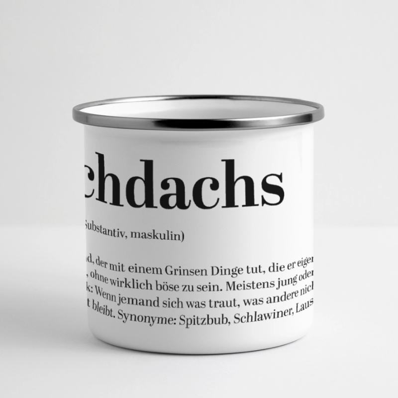 Frechdachs Définition Nom d’animal coquin lâche Mug panoramique émaillé